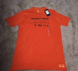 Under Armour Project Rock Bold Orange Tee